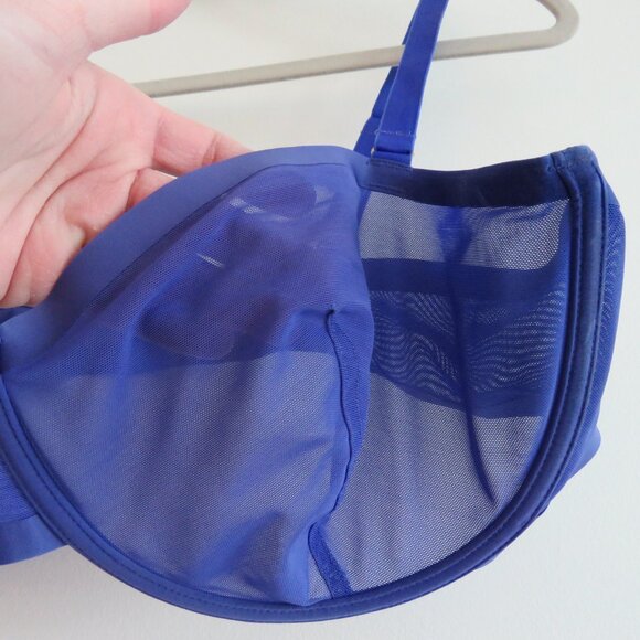 CUUP The Balconette Mesh Underwire Bra in Ultramarine Blue - Size 40F - Picture 3 of 13
